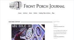 Desktop Screenshot of frontporchjournal.com